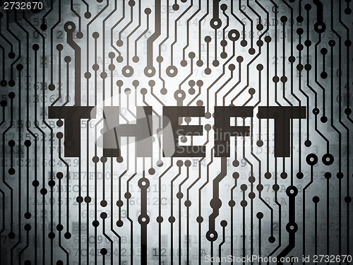 Image of Safety concept: circuit board with Theft