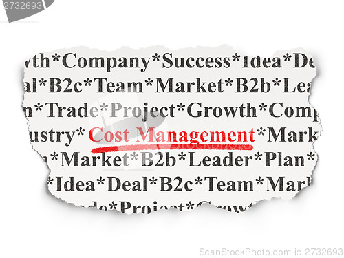 Image of Finance concept: Cost Management on Paper background