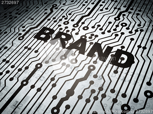 Image of Marketing concept: circuit board with Brand