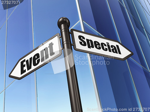 Image of Business concept: sign Special Event on Building background
