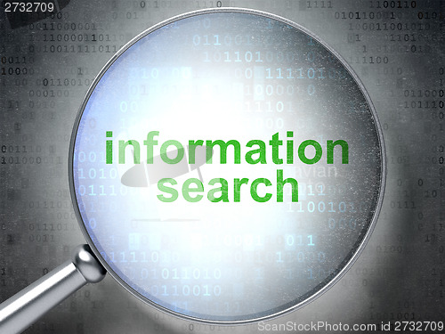 Image of Information concept: Information Search with optical glass