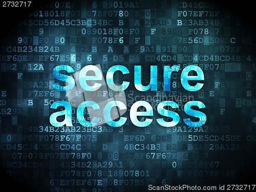 Image of Safety concept: Secure Access on digital background