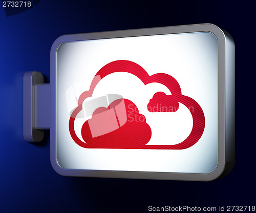 Image of Cloud technology concept: Cloud on billboard background