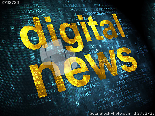 Image of News concept: Digital News on digital background