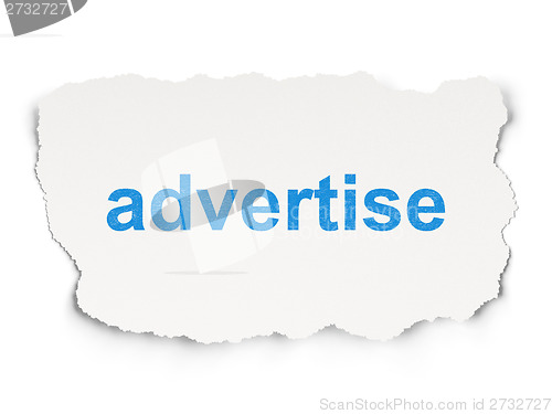 Image of Marketing concept: Advertise on Paper background