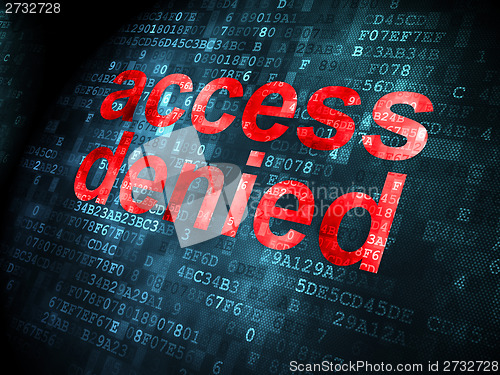 Image of Privacy concept: Access Denied on digital background