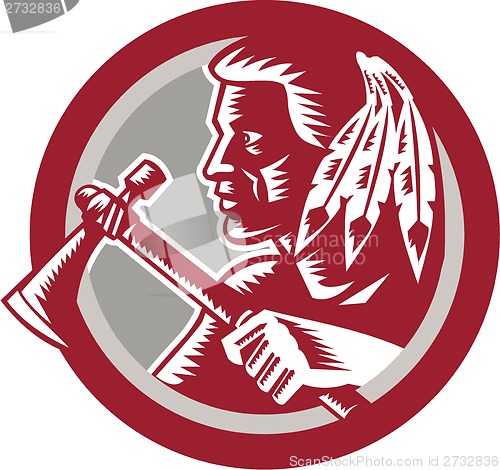 Image of Native American Tomahawk Warrior Circle