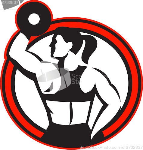 Image of Female Lifting Dumbbell Fitness Side Circle
