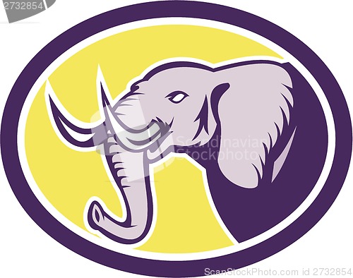 Image of Elephant Head Side Oval 
