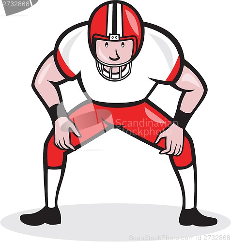 Image of American Football Center Snap Front Cartoon