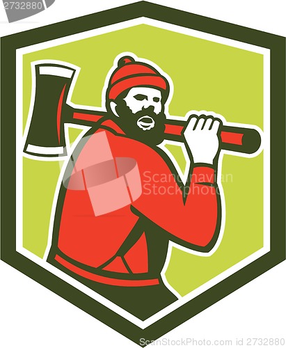 Image of Paul Bunyan LumberJack Carrying Axe