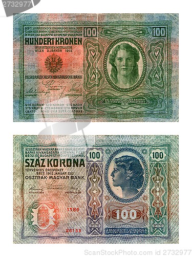 Image of Avstro-Hungarian bank, one hundred kronas, 1912