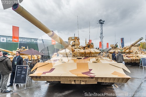 Image of T-72. Modernized tank. Russia