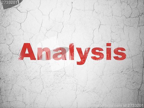 Image of Marketing concept: Analysis on wall background