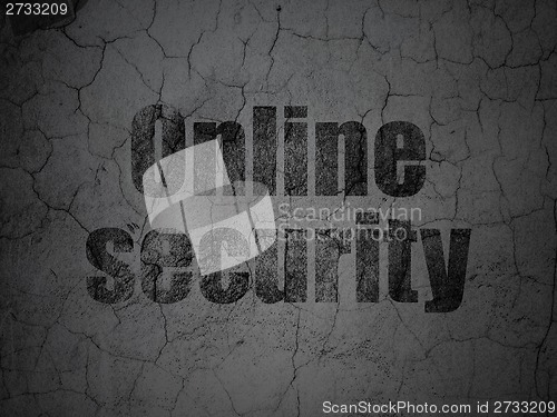 Image of Security concept: Online Security on grunge wall background