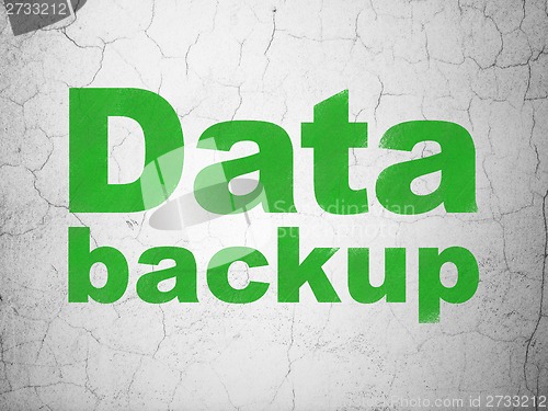 Image of Information concept: Data Backup on wall background