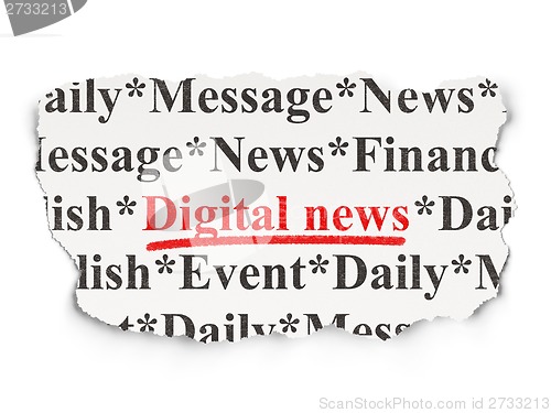 Image of News concept: Digital News on Paper background
