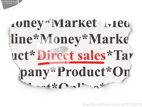 Image of Advertising concept: Direct Sales on Paper background