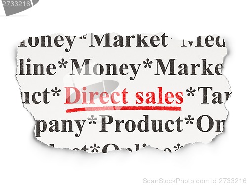 Image of Advertising concept: Direct Sales on Paper background