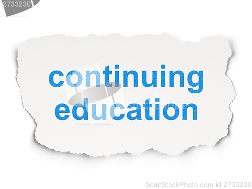 Image of Education concept: Continuing Education on Paper background