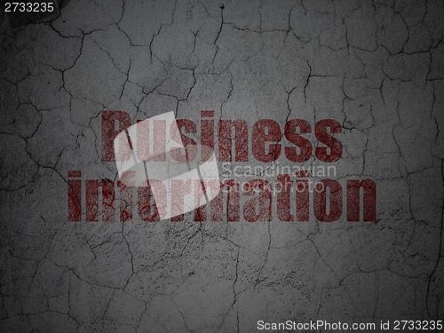 Image of Business concept: Business Information on grunge wall background