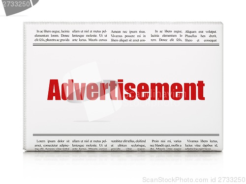 Image of Advertising concept: newspaper headline Advertisement