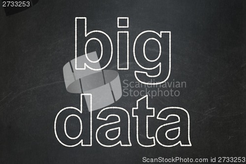 Image of Information concept: Big Data on chalkboard background