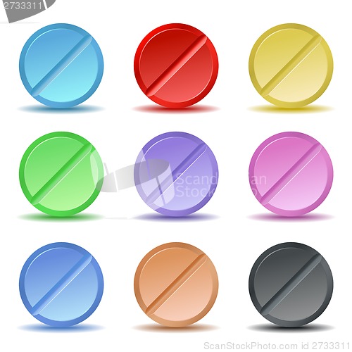 Image of Set of color pill icons