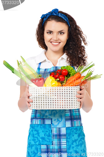 Image of Girl with vegetables