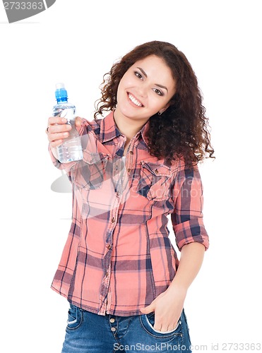 Image of Girl with bottle of water