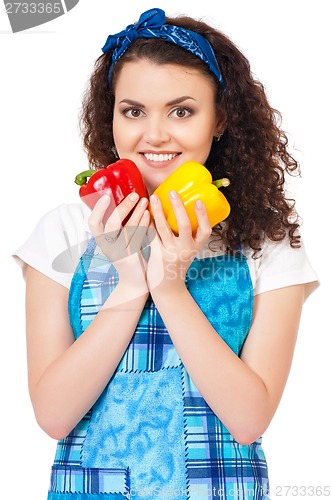 Image of Girl with vegetables