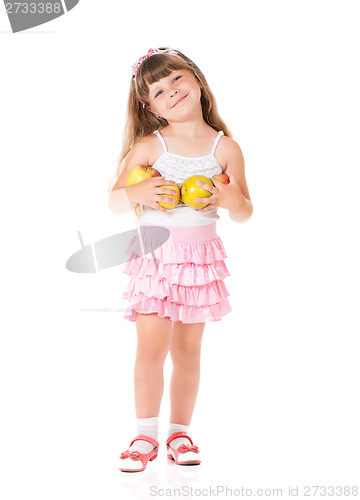 Image of Girl with apple