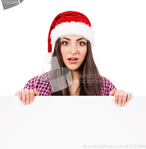 Image of Girl in Santa hat