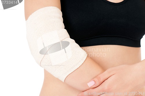 Image of Close-up of bandaging