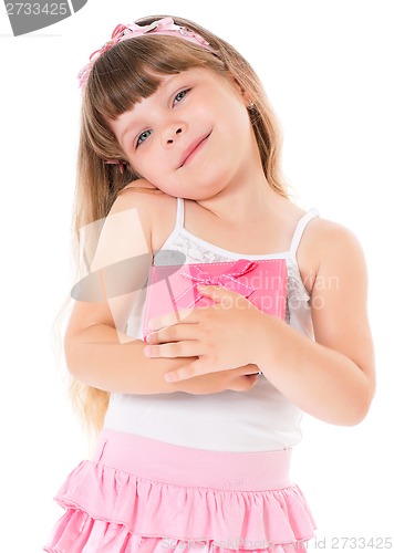 Image of Girl with gift box