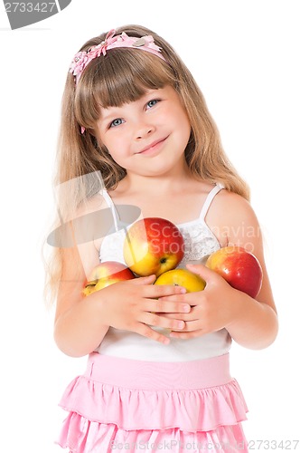 Image of Girl with apple