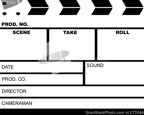 Image of film clap board