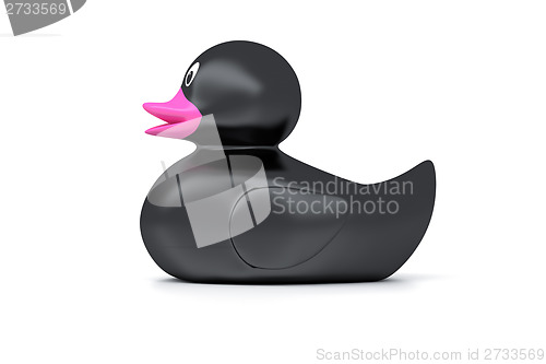 Image of black rubber duck