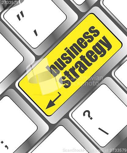 Image of business strategy - business concepts on computer keyboard, business concept