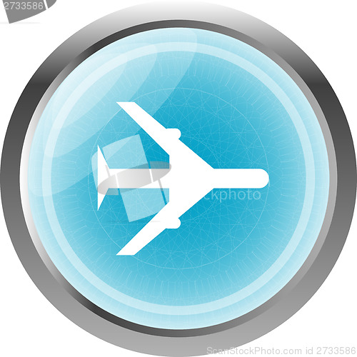 Image of plane, travel web icon design element