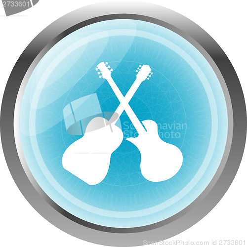 Image of Guitar icon isolated on white, web button