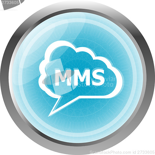 Image of mms glossy web icon isolated on white background