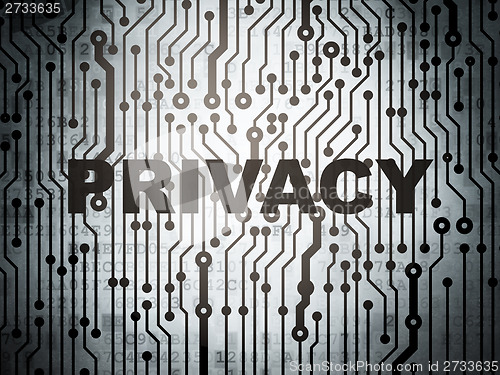 Image of Safety concept: circuit board with Privacy