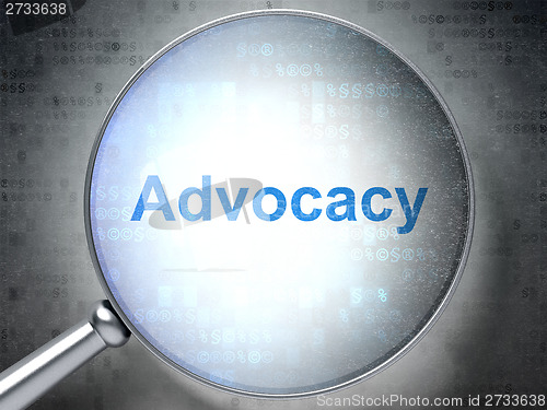 Image of Law concept: Advocacy with optical glass