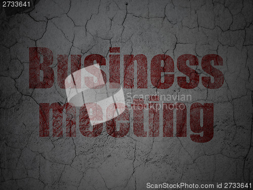 Image of Finance concept: Business Meeting on grunge wall background