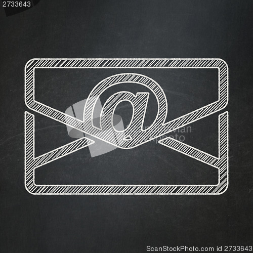 Image of Business concept: Email on chalkboard background