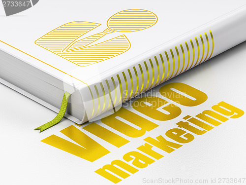 Image of Business concept: book Business Man, Video Marketing on white