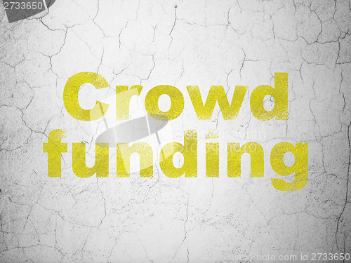 Image of Business concept: Crowd Funding on wall background