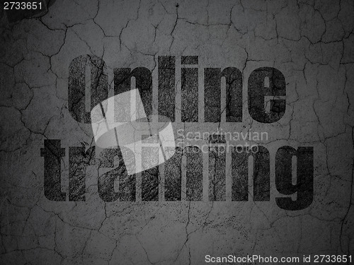 Image of Education concept: Online Training on grunge wall background