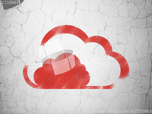 Image of Cloud networking concept: Cloud on wall background